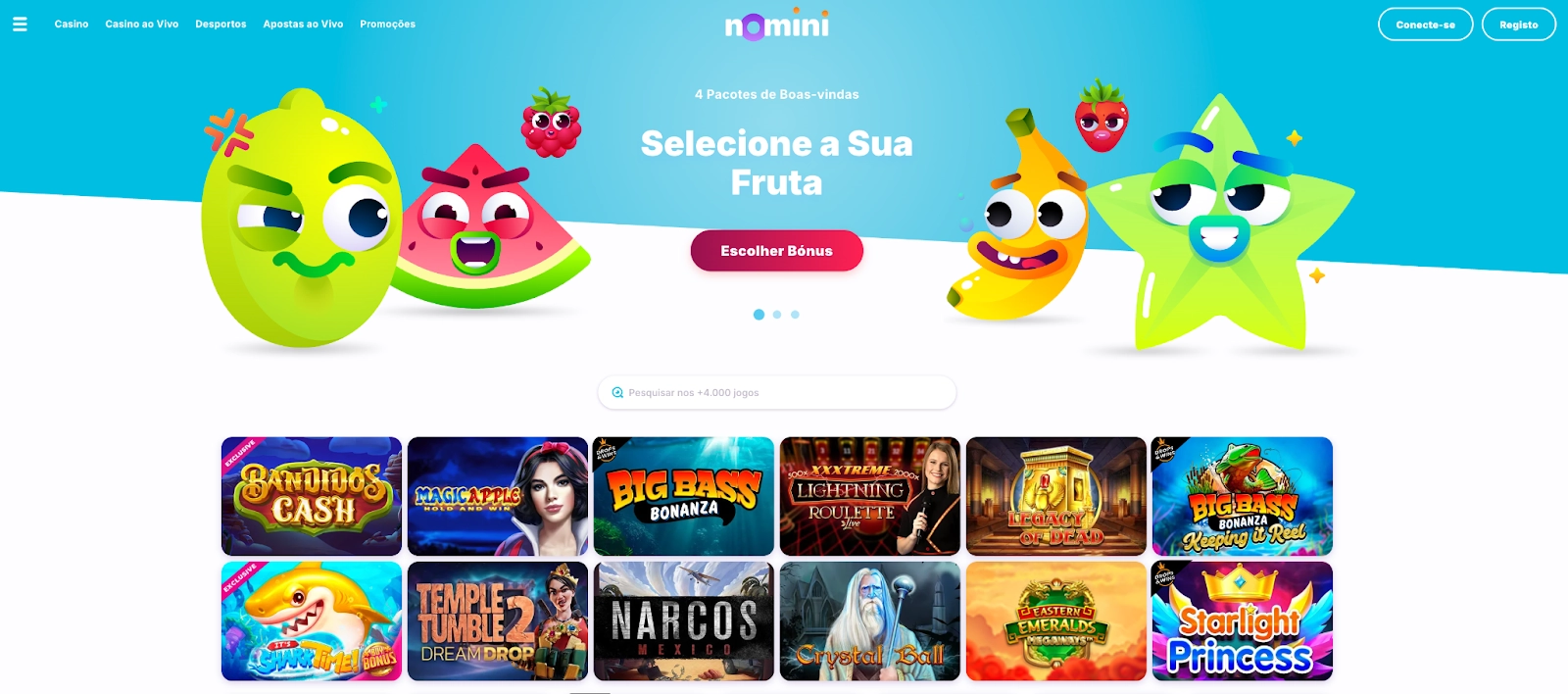 Nomini Casino - um total de €700 + 50 rodadas gratis disponiveis para novos jogadores